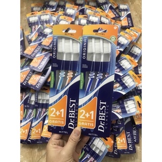 Vỉ 3 bàn chải đánh răng Dr.BEST ( Hàng Đức)