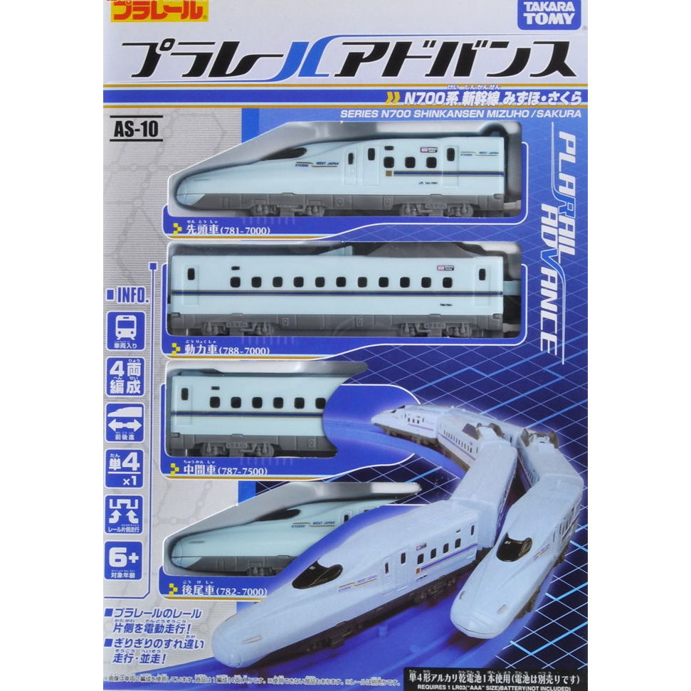 Mô hình tàu hỏa chạy pin Takara Tomy Series N700 Shinkansen Mizuho/ Sakura (Không kèm theo đường ray, không kèm pin)