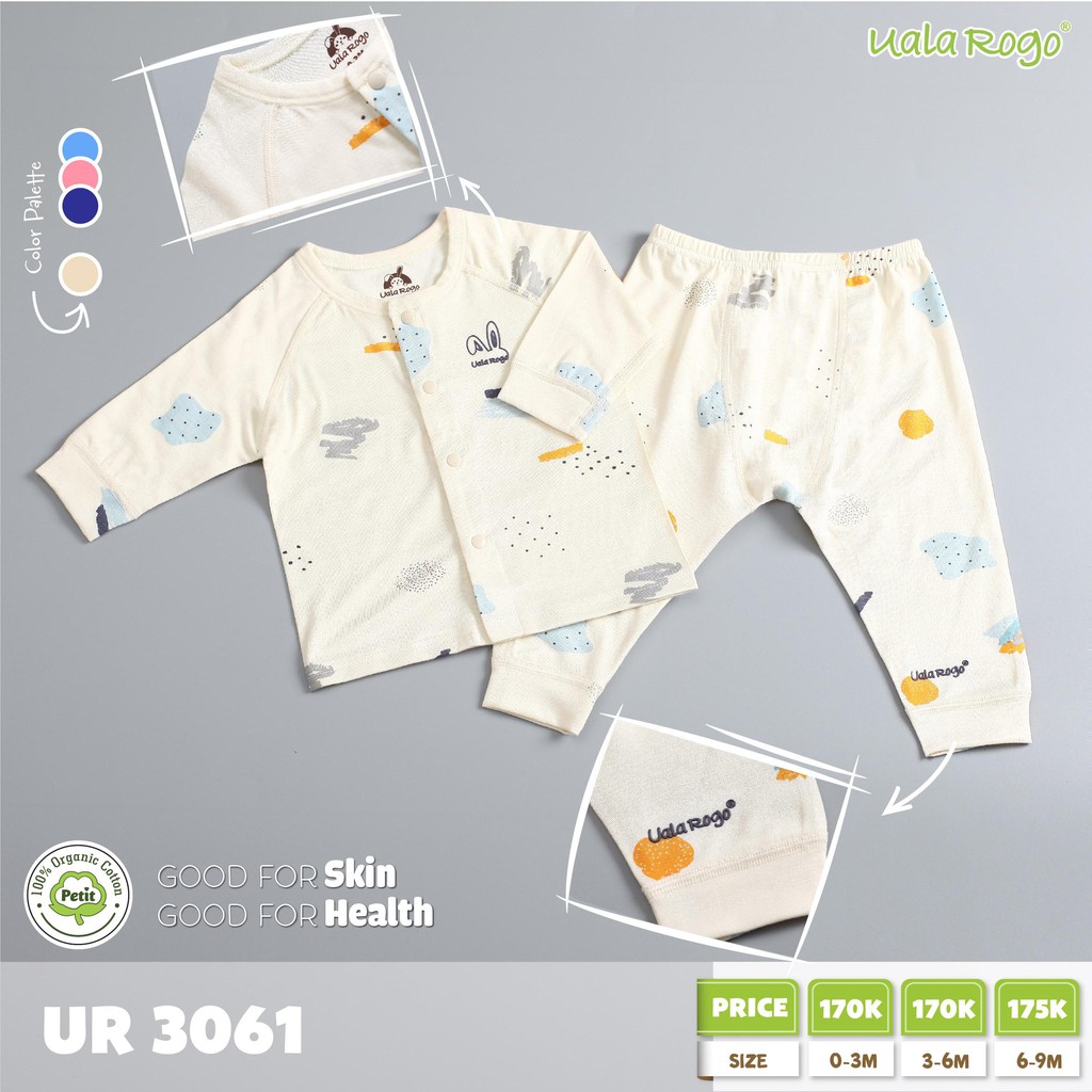 Bộ dài tay cài giữa petit UALA ROGO 3061 3071 3510