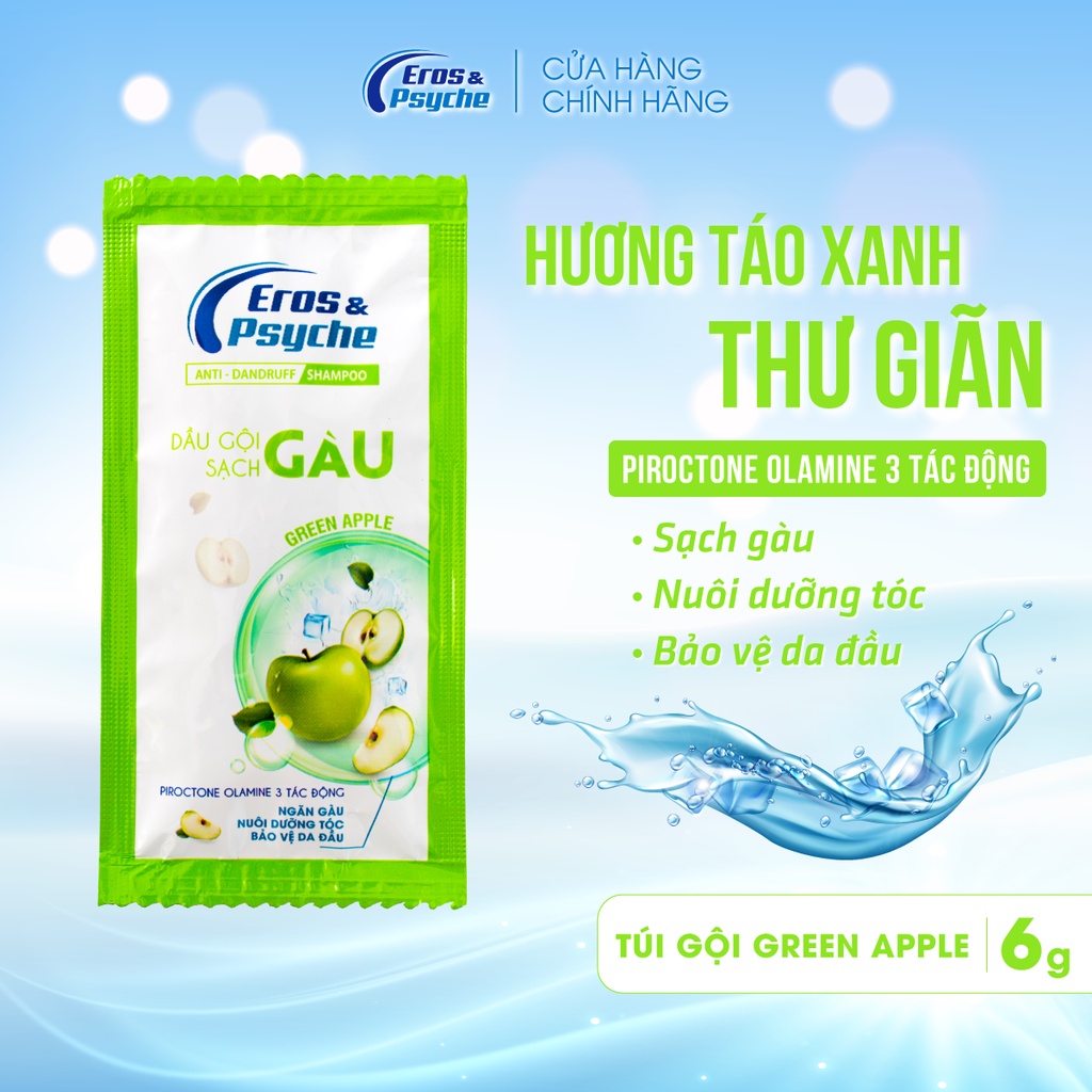Gội Eros & Psyche sạch gàu hương táo xanh cá tính - 12 Túi