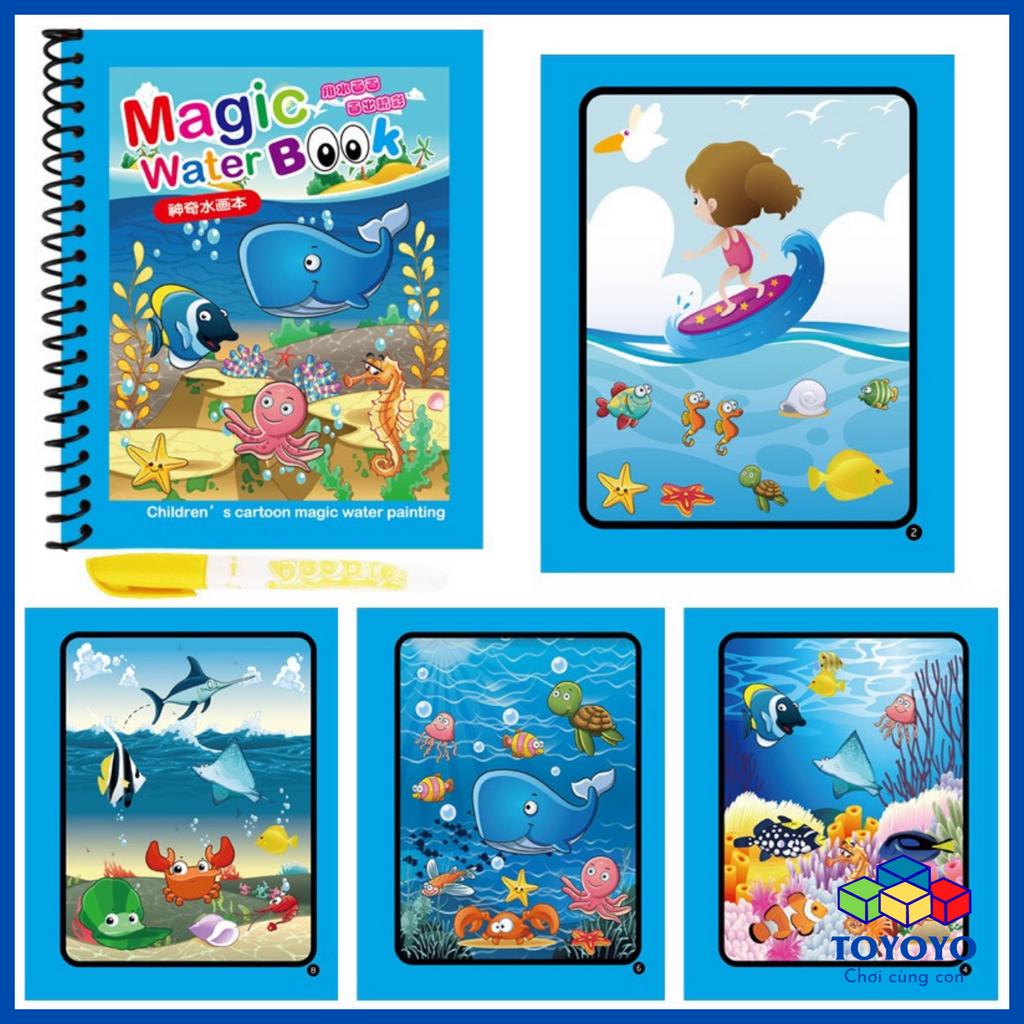 Tranh Tô Màu Nước Ma Thuật, Quyển Tập Tô Thần Kỳ, Magic Water Book Cho Bé