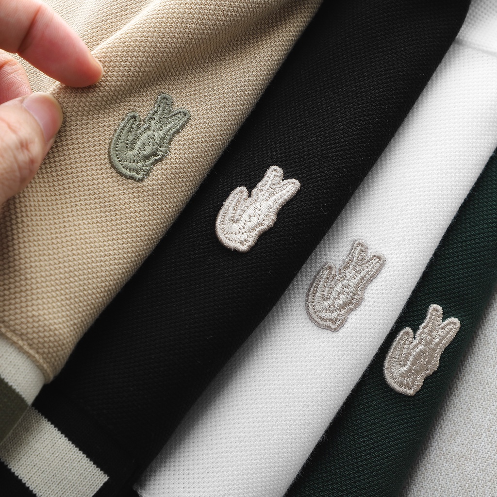 Aó polo nam cao cấp LCST 2 cổ phối 2 khuy,Form Slimfit,vải COTTON khô co dãn 4 chiều,thấm hút mồ hôi