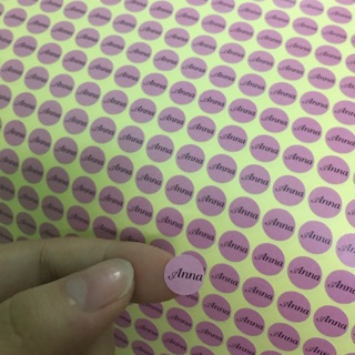 Combo 2100 chiếc tem tròn 1cm dán đáy son