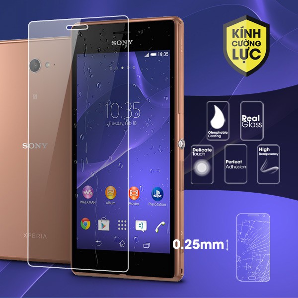 Kính cường lực Sony M2