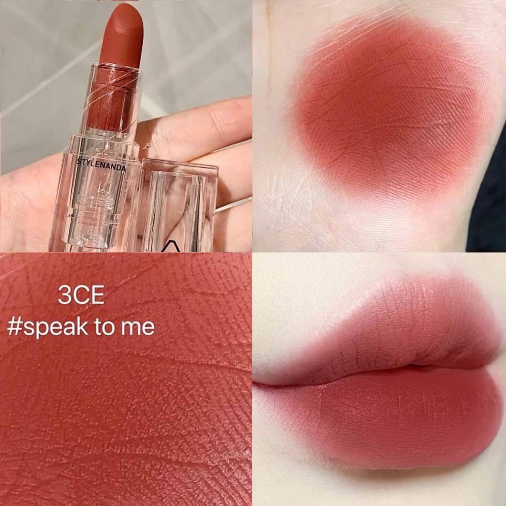 SON THỎI 3CE SOFT MATTE LIPSTICK CLEAR LAYER EDITION VỎ TRONG