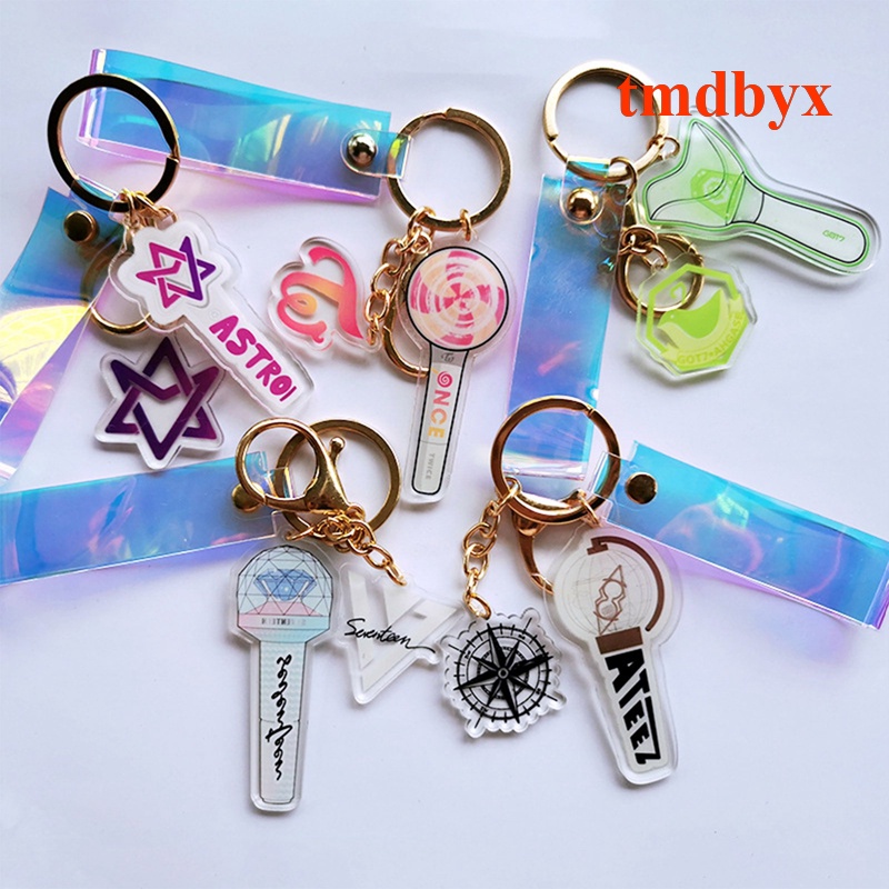 Móc Khóa Đèn Laser In Logo Nhóm Nhạc Kpop ATEEZ