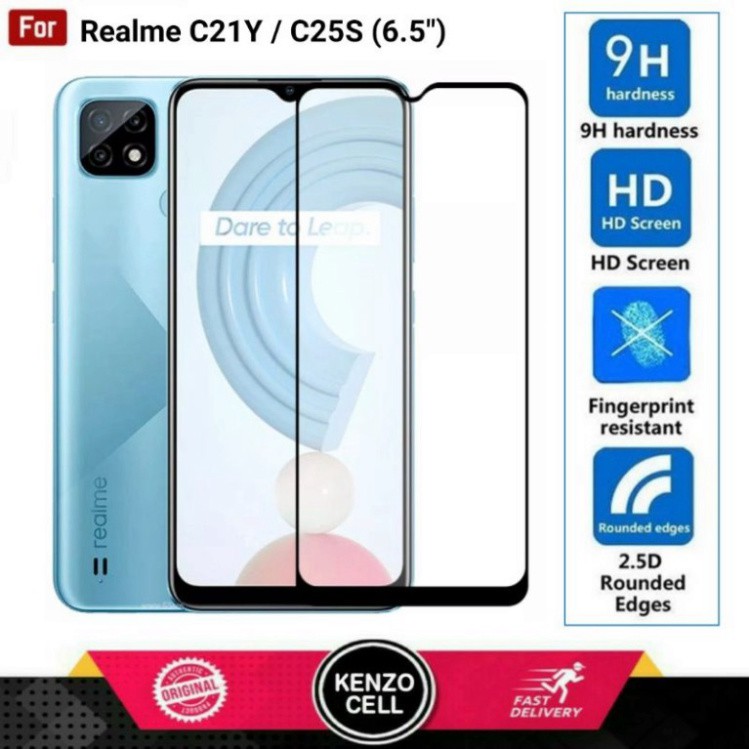 Kính Cường Lực Realme C21 C21Y C25 C25s C25Y 2021 Full màn trong suốt Tặng Kèm Khăn Lau màn hình [FM]