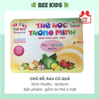 Thẻ Học Thông Minh Flashcards Chủ Đề Rau Củ Quả Cho Bé BEEKIDS