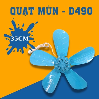 Quạt trần mini 5 cánh màu hồng, quạt mùng, đuổi ruồi, quạt em bé