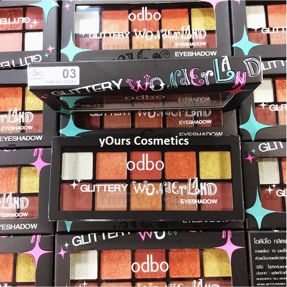 [Auth Thái] Bảng Màu Mắt Odbo Có Nhũ Tông Đỏ Cam Đất Wonderland OD283 - Bảng Phấn Mặt Odbo Có Nhũ Tông Đỏ Đất Wonderland | BigBuy360 - bigbuy360.vn