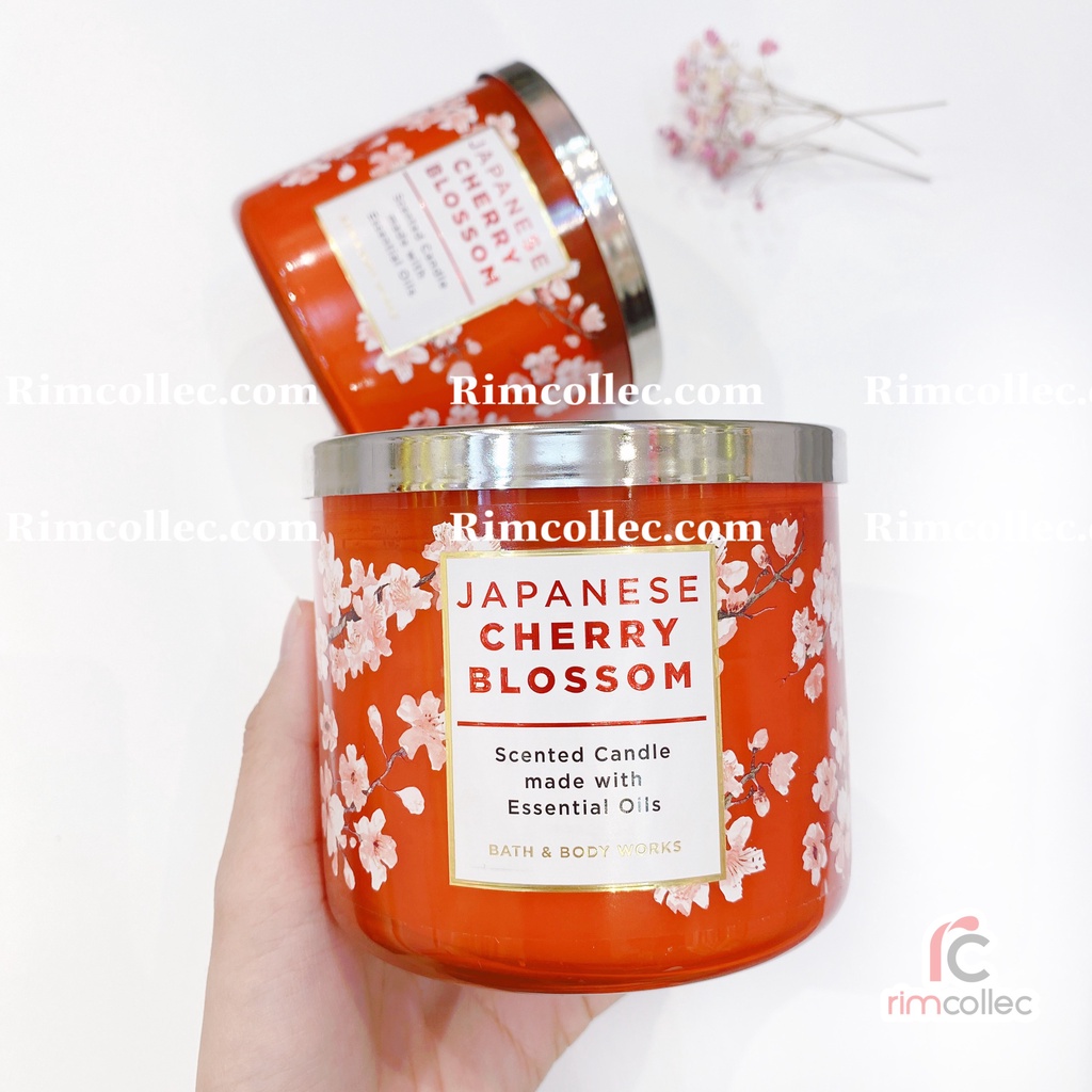 Nến thơm 3 bấc Bath & Body Works Japanese Cherry Blossom 411g