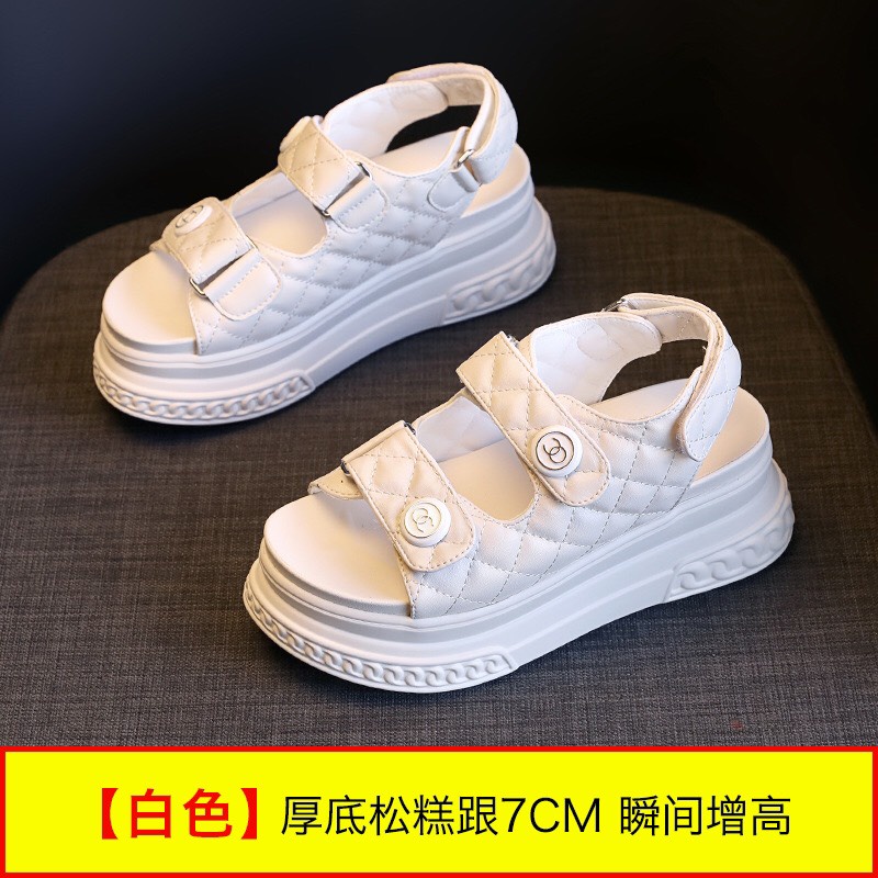 Sandal Đế Bánh Mỳ Size 33 Kiểu Dáng Hàn Quốc Cao 7cm