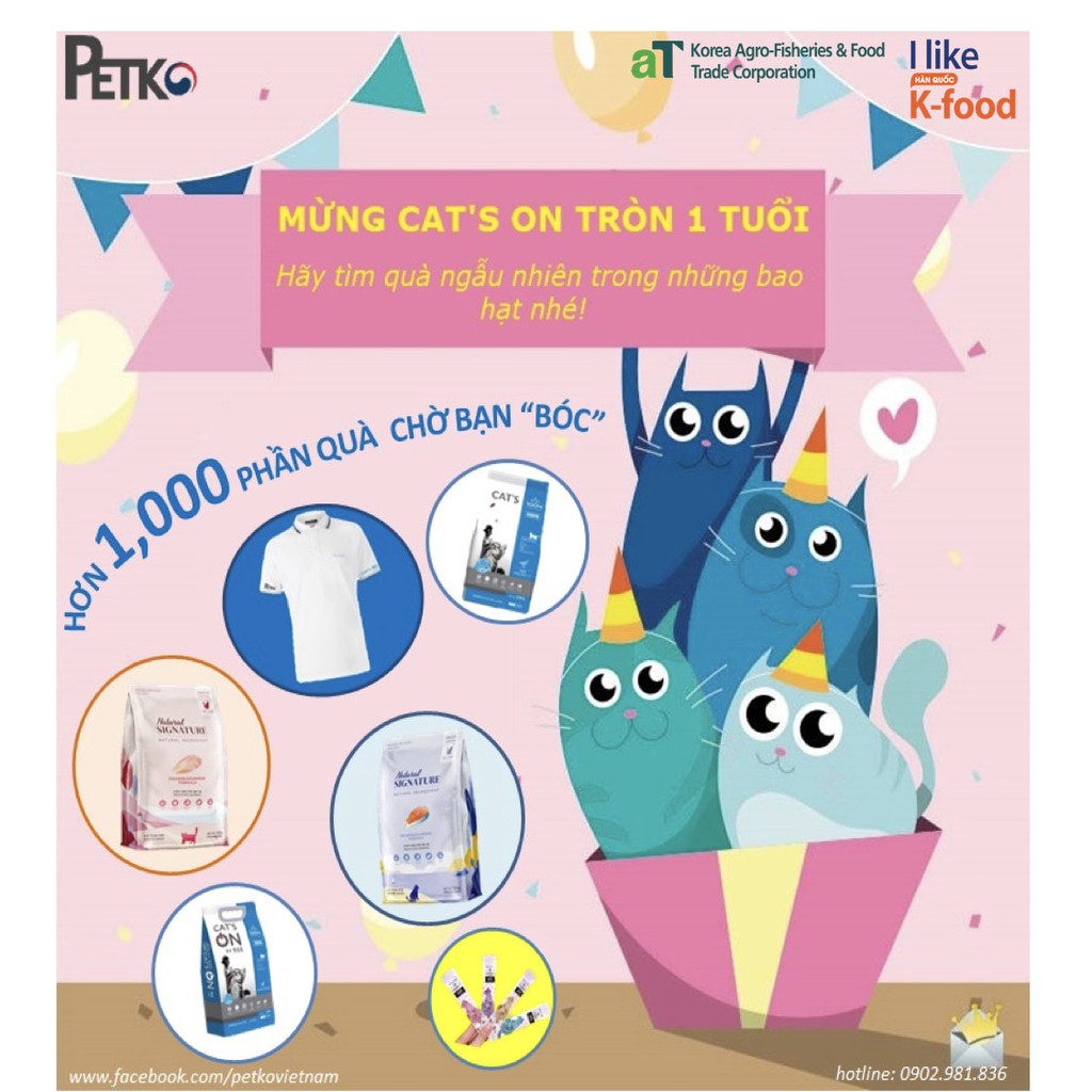 Hạt thức ăn mèo Cat's On 5KG