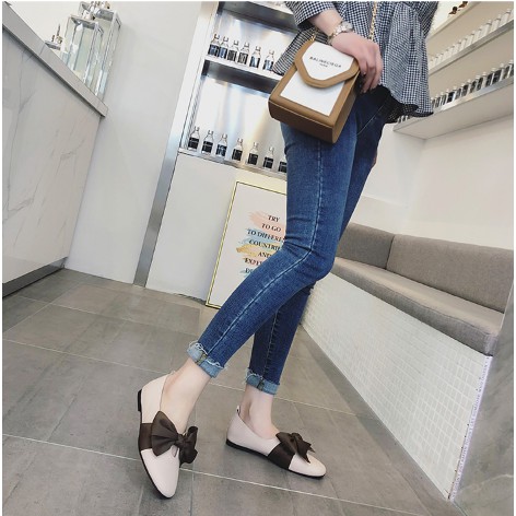 [VLANI] Giày búp bê nơ lụa mũi tròn | BigBuy360 - bigbuy360.vn