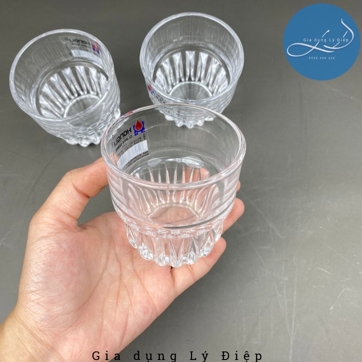 BỘ 6 LY THỦY TINH CAO CẤP ĐẾ SỌC HONGLI