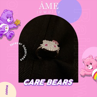 Nhẫn Bạc Ta Cho Bé [MÈO HELLO KITTY HỒNG]