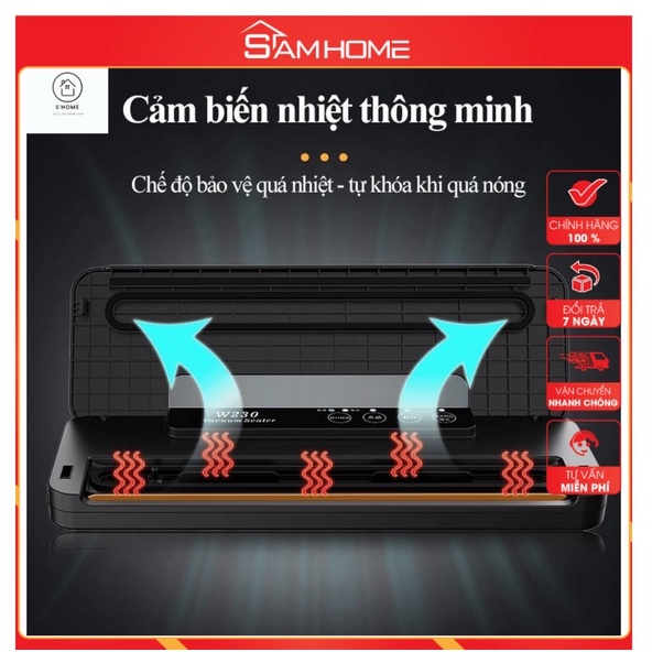 Máy Hút Chân Không Thực Phẩm W230 tự động, hút khô và hút ướt, hàn độc lập