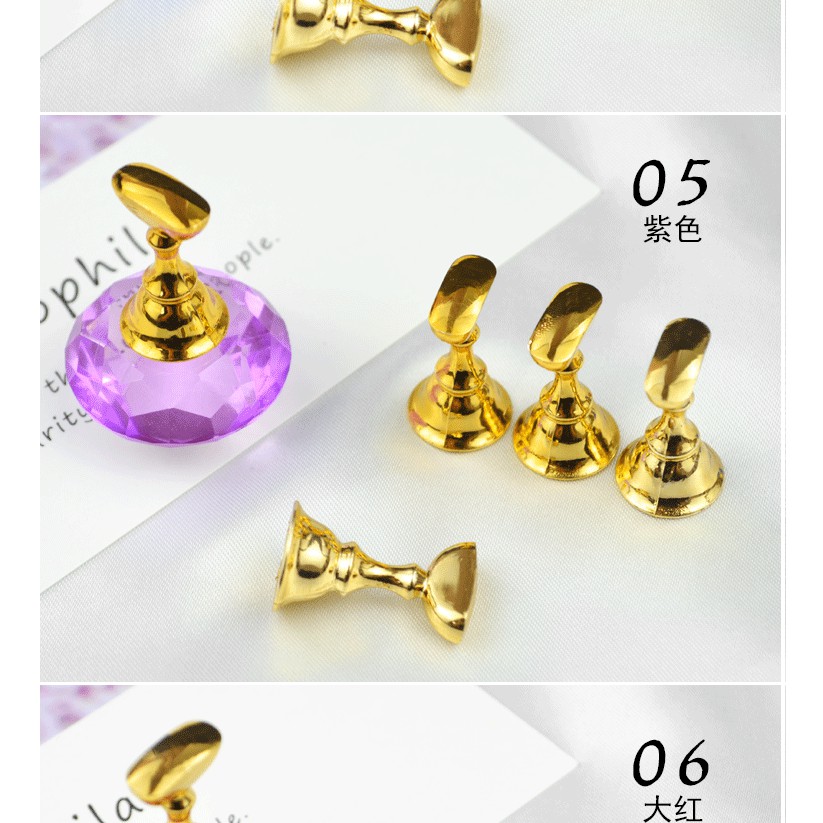 Đế gắn móng mẫu tập vẽ nail - Đế kim cương có nam châm