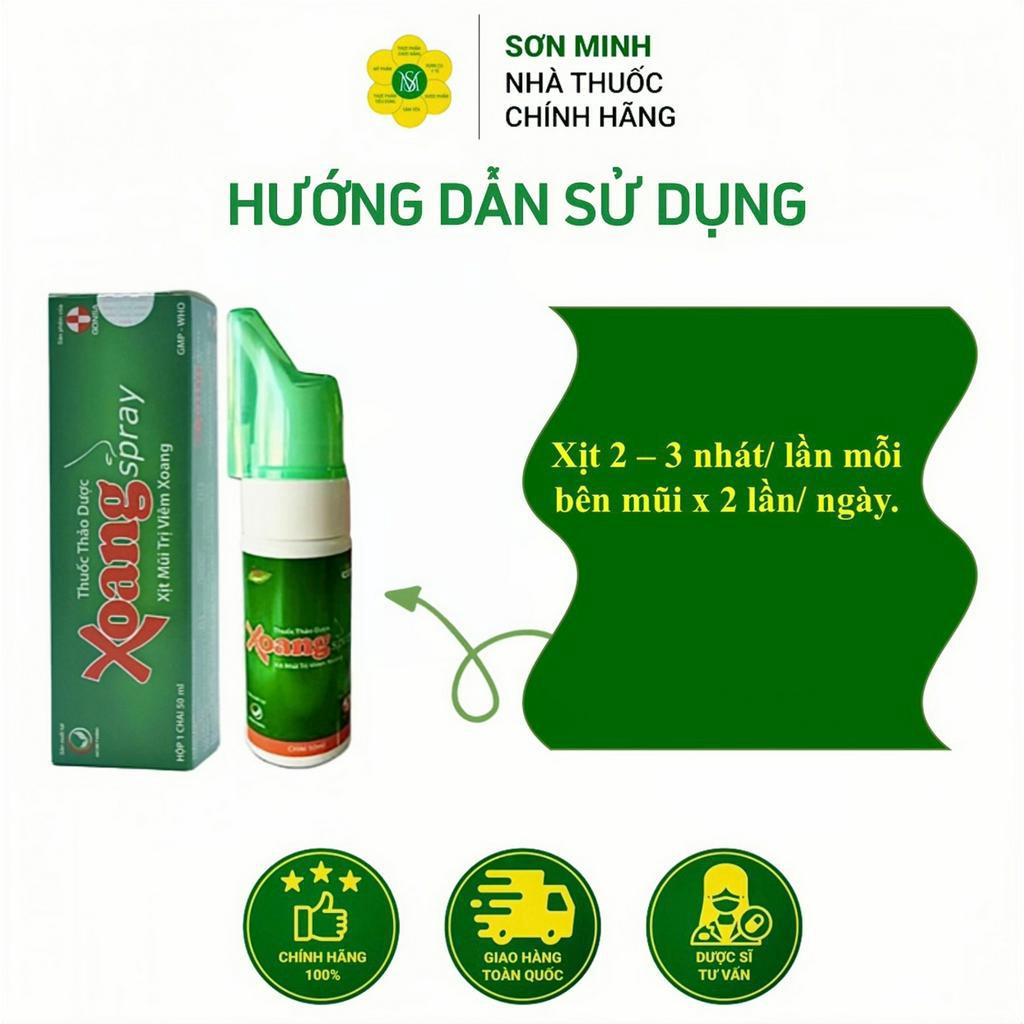 Xịt mũi hỗ trợ giảm viêm xoang Xoang Spray chai 50 ml