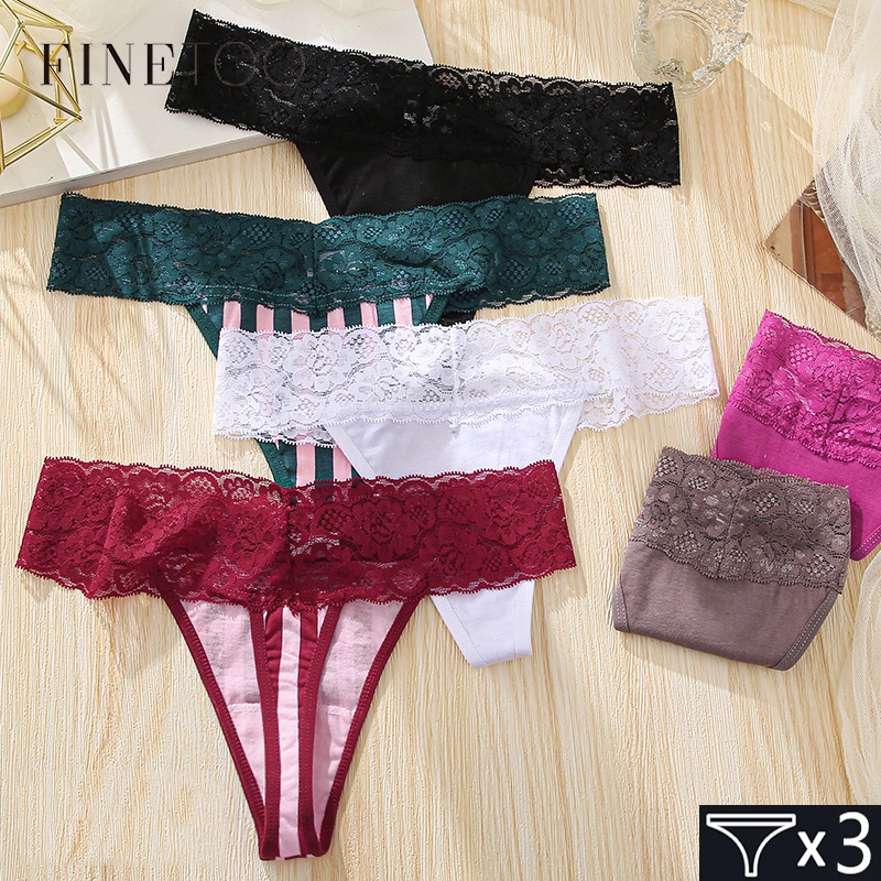 Set 3 quần lót TAKETALK cotton lọt khe quyến rũ thời trang cho nữ