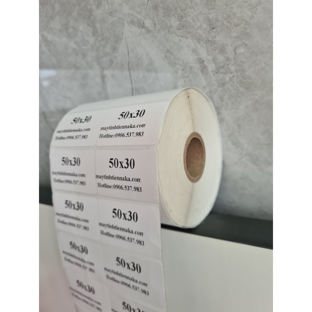 Tem in nhiệt 50x30x2- loại decal in nhiệt 2 tem/hàng