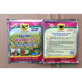 Phân bón Super Kali to bông, lớn trái, màu đẹp Đầu Trâu Siêu Kali 25gram