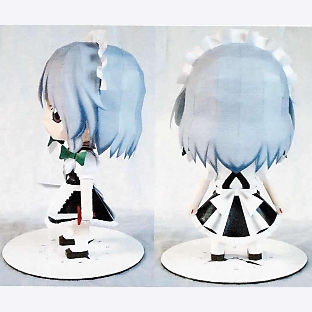 Mô hình giấy Anime Girl Chibi Izayoi Sakuya - Touhou