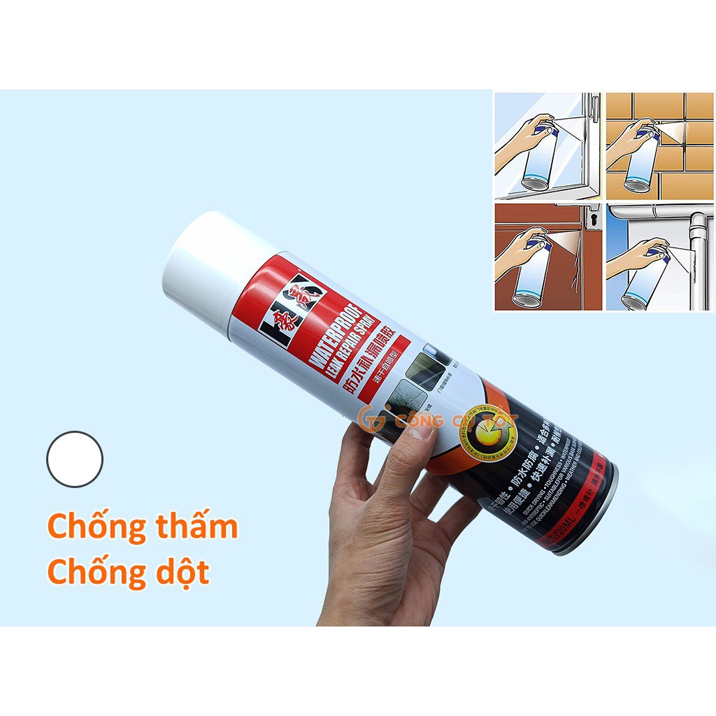 Chai xịt chống dột - chống thấm nước - Bình Sơn xịt chống thấm, dột 720ml