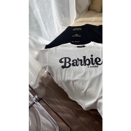 Sibling House - Áo thun oversize form rộng in chữ Barbie