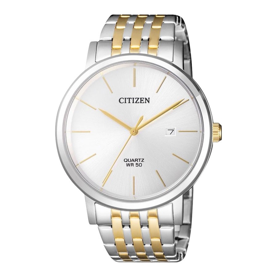 Đồng Hồ Citizen Nam Dây Kim Loại Pin-Quartz BI5074-56A - Mặt Trắng (39mm)