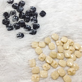 Nút áo vân xà cừ cúc họa tiết sang trọng khuy vuông sáng bóng size 1.3cm