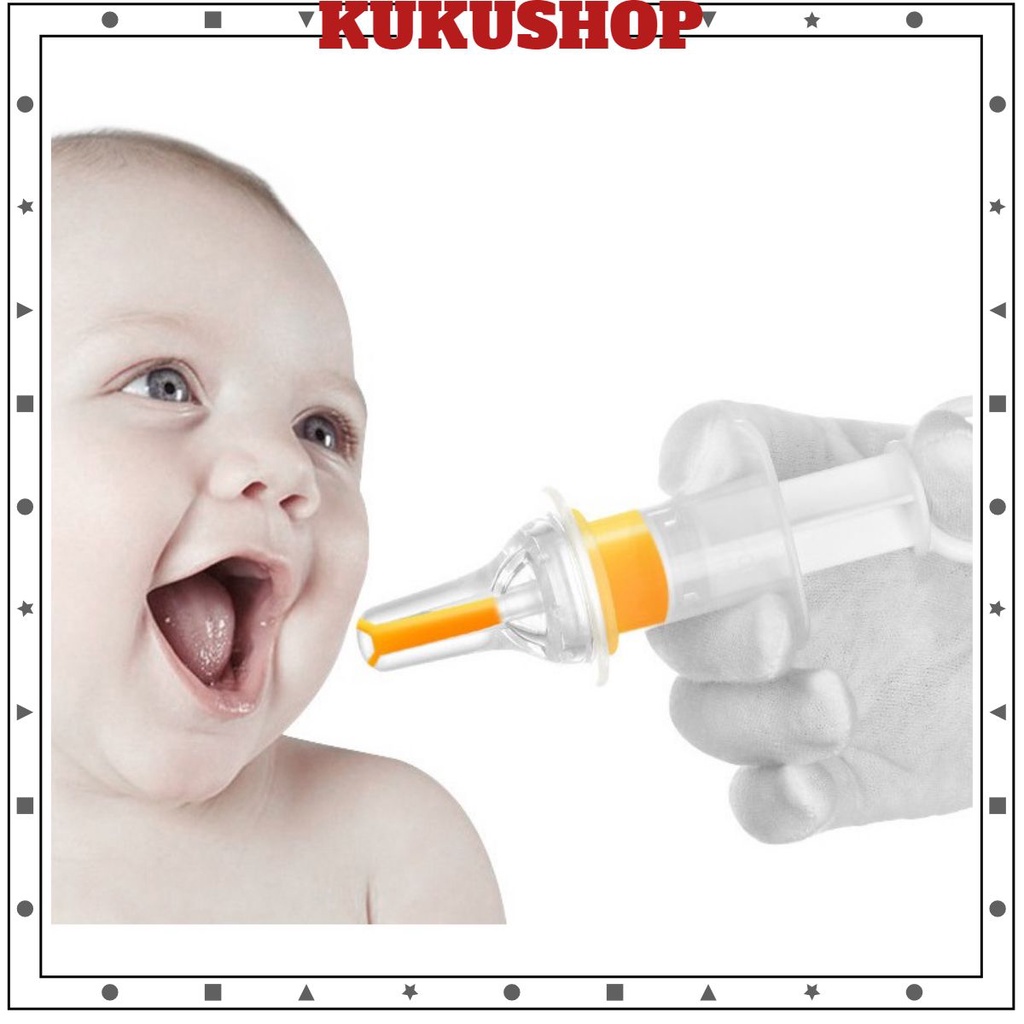 Dụng cụ bón thuốc ống hút sữa chống sặc cho bé không chịu bú bình dạng xilanh an toàn Kukushop_Kids CS04