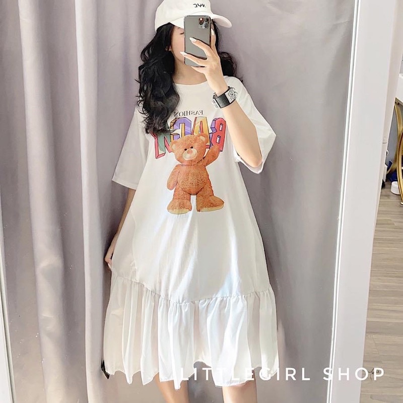 Váy Baby đuôi cá chất cotton cực mát hoạ tiết cực dê thương, bà bầu cũng mặc được