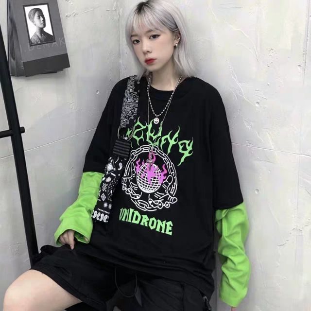 (SẴN+VIDEO ẢNH THẬT) Áo thun ulzzang tay dài cá tính mix 2 màu độc lạ 2019 KÈM 4 ẢNH THẬT CUỐI | BigBuy360 - bigbuy360.vn