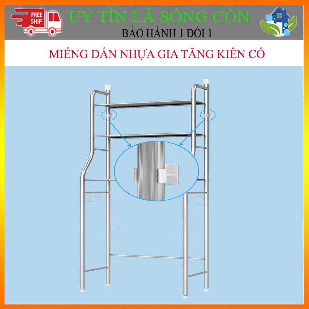 (SỈ TOÀN QUỐC) Kệ để đồ máy giặt, kệ bồn cầu inox 304 không han gỉ chịu lực 50kg, để bột giặt, nước tẩy, Hy1995