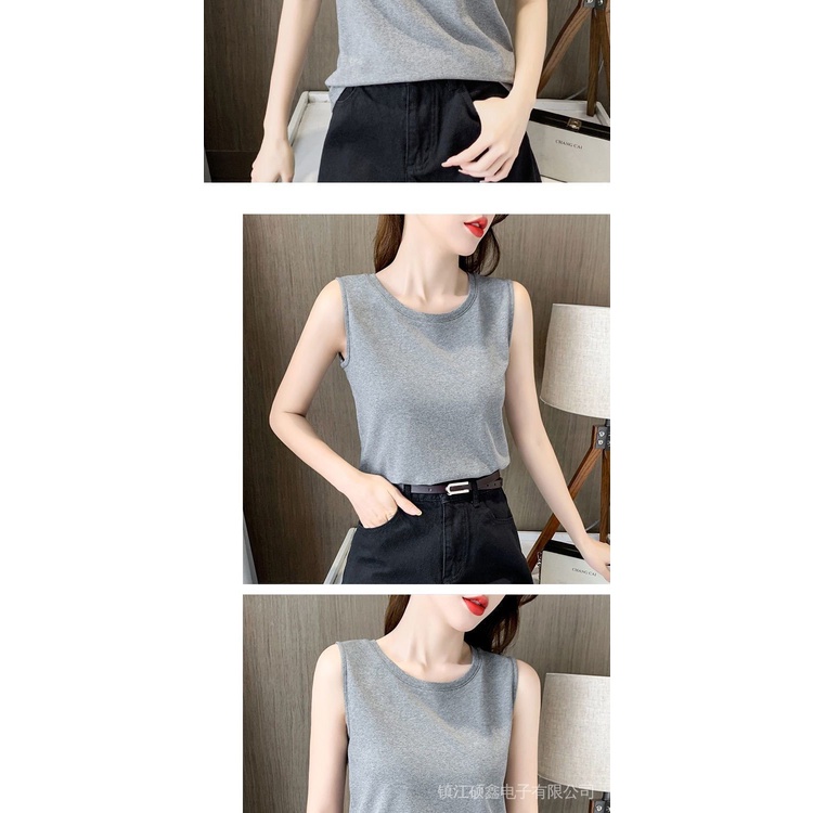 Áo Thun Thể Thao Không Tay Chất Liệu 100% Cotton Cao Cấp Thời Trang Dành Cho Nữ