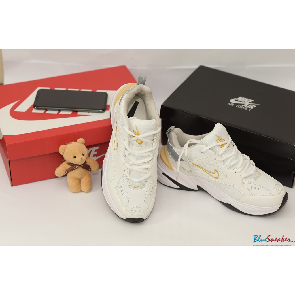 Giày Sneaker Nam Nữ M2k Tekno Trắng Vàng (fullbox+freeship)