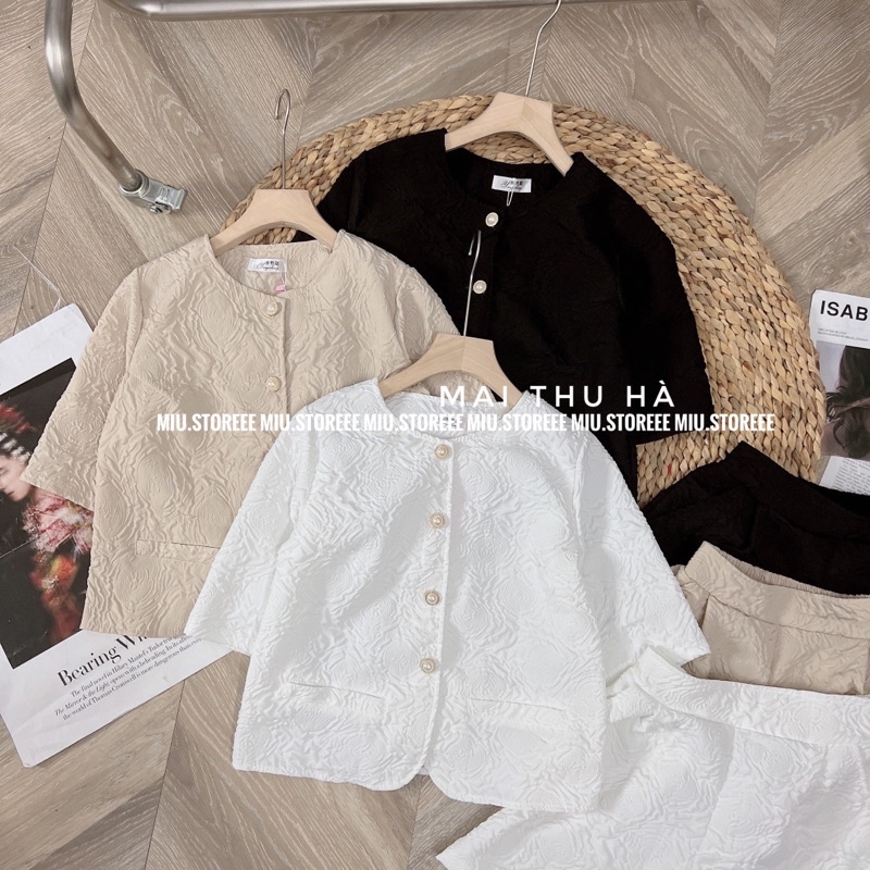 [ẢNH THẬT] SET ÁO CÚC NGỌC KÈM QUẦN SHORT CHUN SAU CHẤT GẤM XỐP | BigBuy360 - bigbuy360.vn