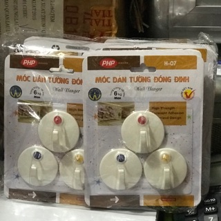 Móc dán tường đóng đinh combo 10 vỉ/bịch