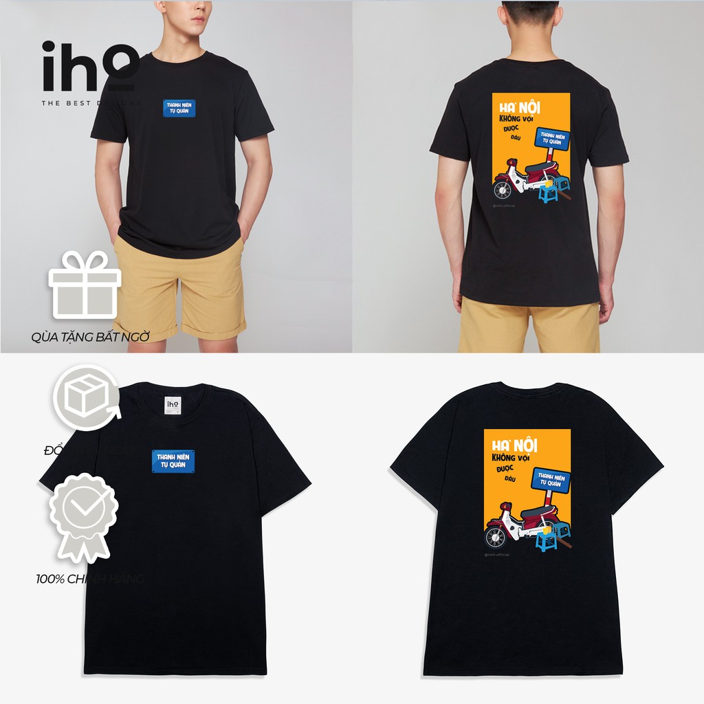 Áo thun unisex in hình Hà Nội 01 Basic Tee phông trơn nam nữ ihostudio