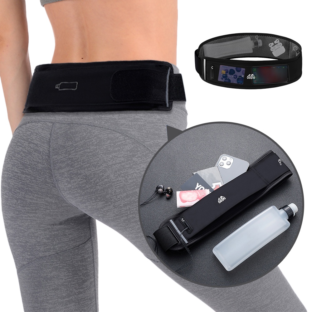 Túi Đeo Hông Thể Thao Siêu Mỏng Có Khóa Kéo Thời Trang Unisex