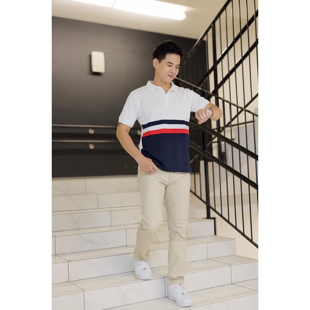 Áo Thun Polo Nam Có Cổ Vải Cá Sấu Cao Cấp Sang Trọng Đẹp Trơn Trắng Phối màu trung tính Hàng VNXK Shalla K991