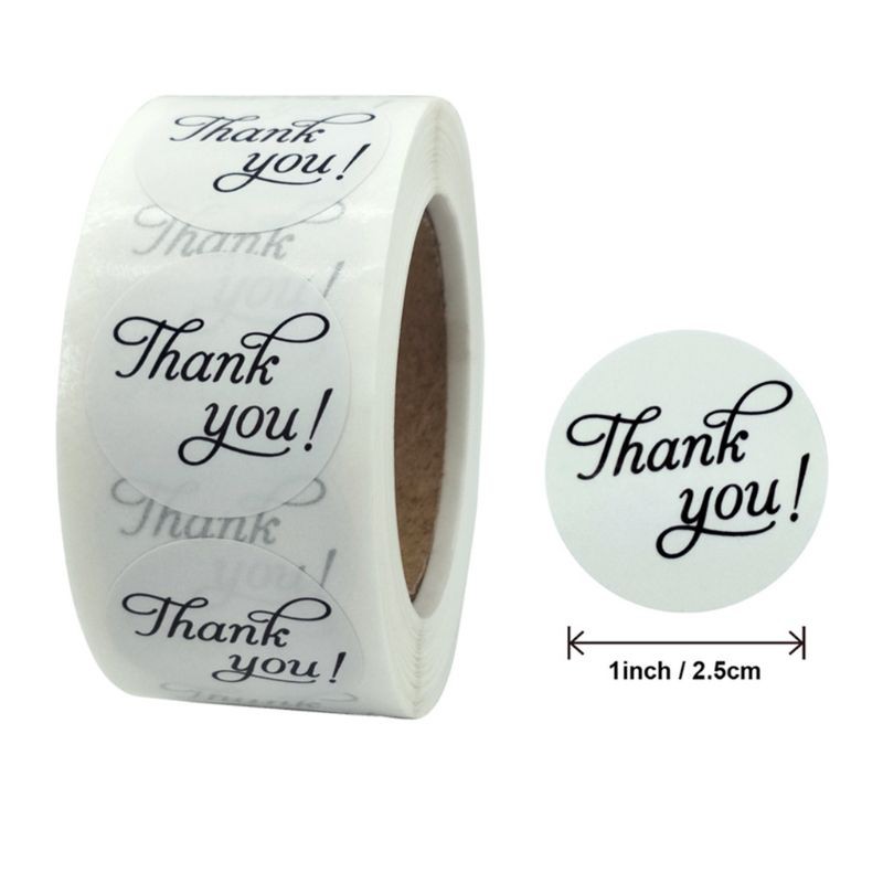 Set 500 Miếng Dán Chữ Thank You Trang Trí Đa Dụng Chất Lượng Cao