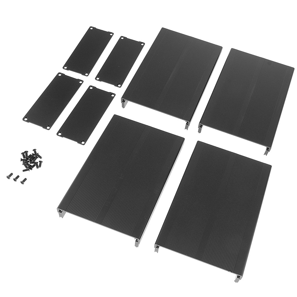 Set 2 Hộp Đựng Ổ Cắm Điện Bằng Hợp Kim Nhôm DIY Kích Thước 97X40X150mm