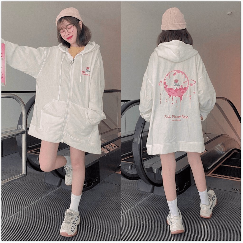 ÁO KHOÁC HOODIES DÂY KÉO NỮ XINH XẮN,CHẤT KIỆU VÃI THOÁNG MÁT CHO MÙA HÈ LANA FASHION