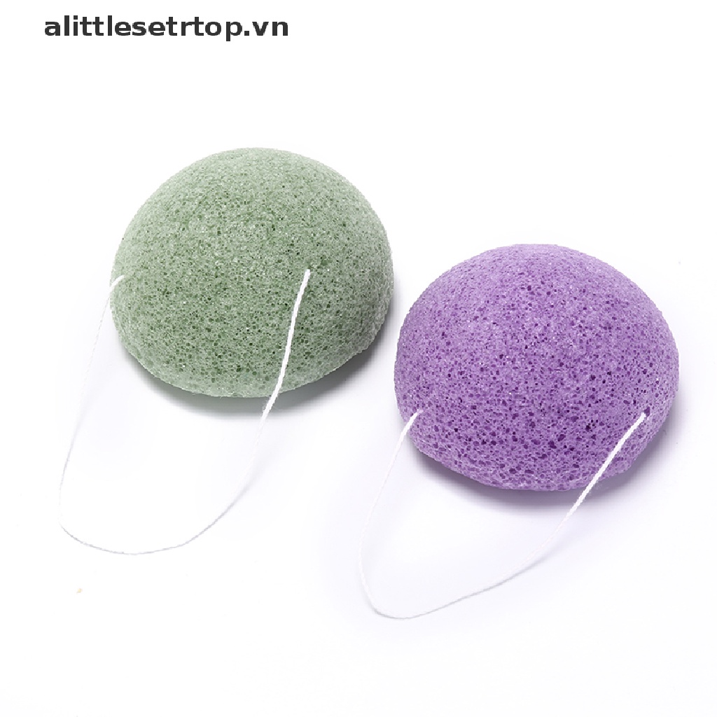 Set 2 Mút Rửa Mặt Than Tre Tròn Tự Nhiên Mềm Mại