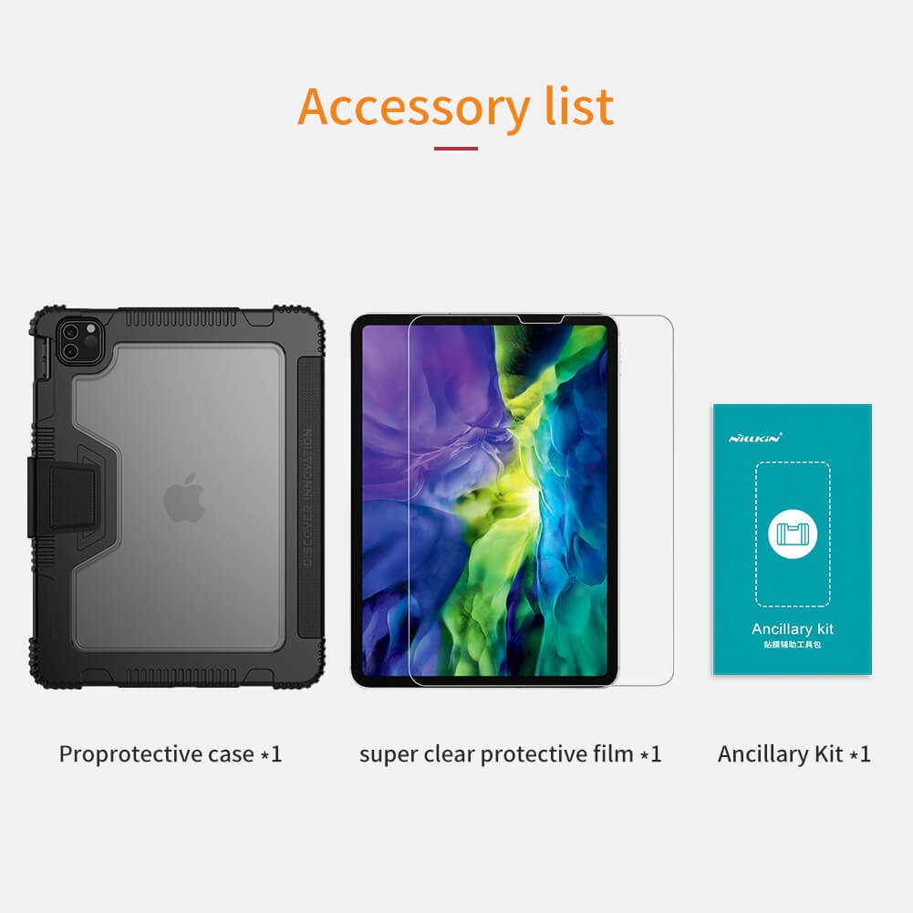 Bao da Nillkin Bumper cho iPad Pro 12.9/11.0 inch 2018/2020/2021/Air 4/3/10.9/10.5/10.2/Gen 7/8/9.7 2017/2018/Mini 4/5 | BigBuy360 - bigbuy360.vn