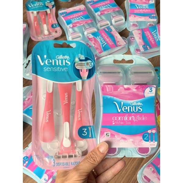Dao cạo Venus Gillette Sensitive Spa bộ 2 đầu dao và 3 đầu dao