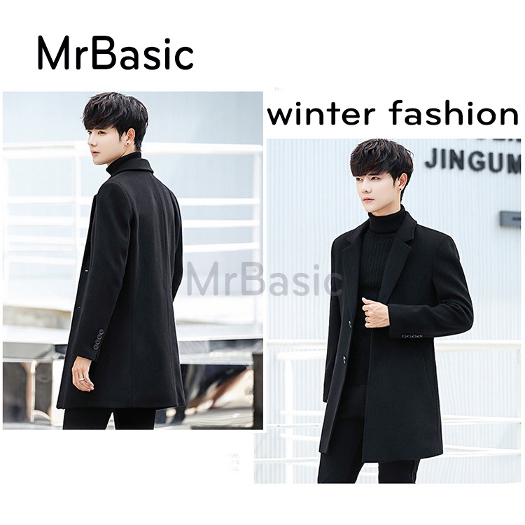 Áo khoác măng tô dáng ngắn AKD13 áo khoác dạ mùa đông phong cách Hàn QUốc MrBasic Túi Chéo