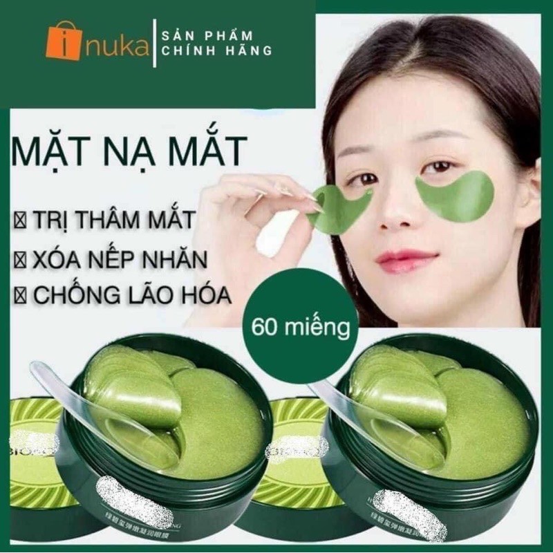 Hộp 60 Miếng Mặt Nạ Dưỡng Mắt, Giảm Quầng Thâm, Bọng Mắt, Nhăn Mắt Bioaqua